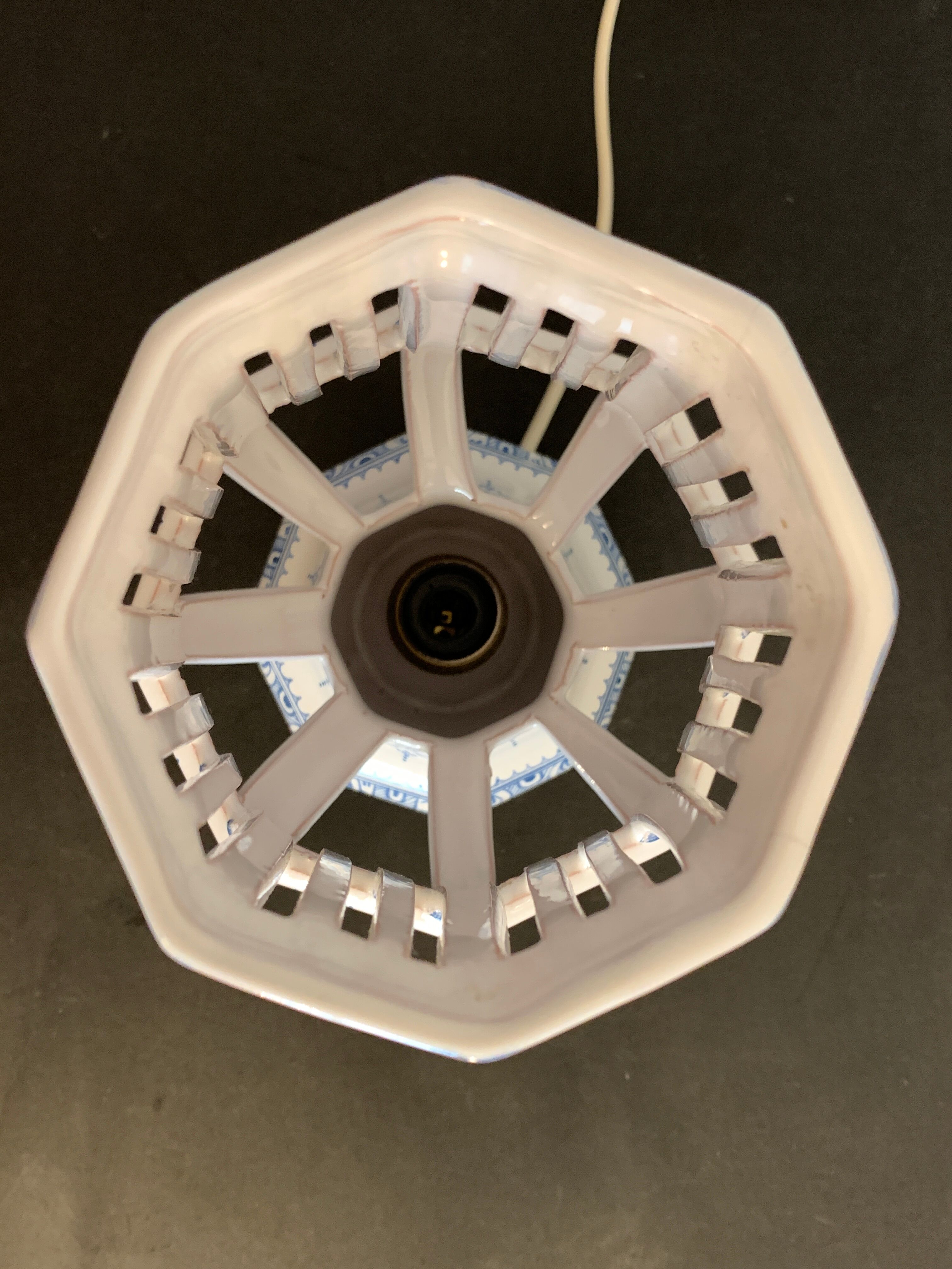 Earthenware lamp Lallier de Moustiers