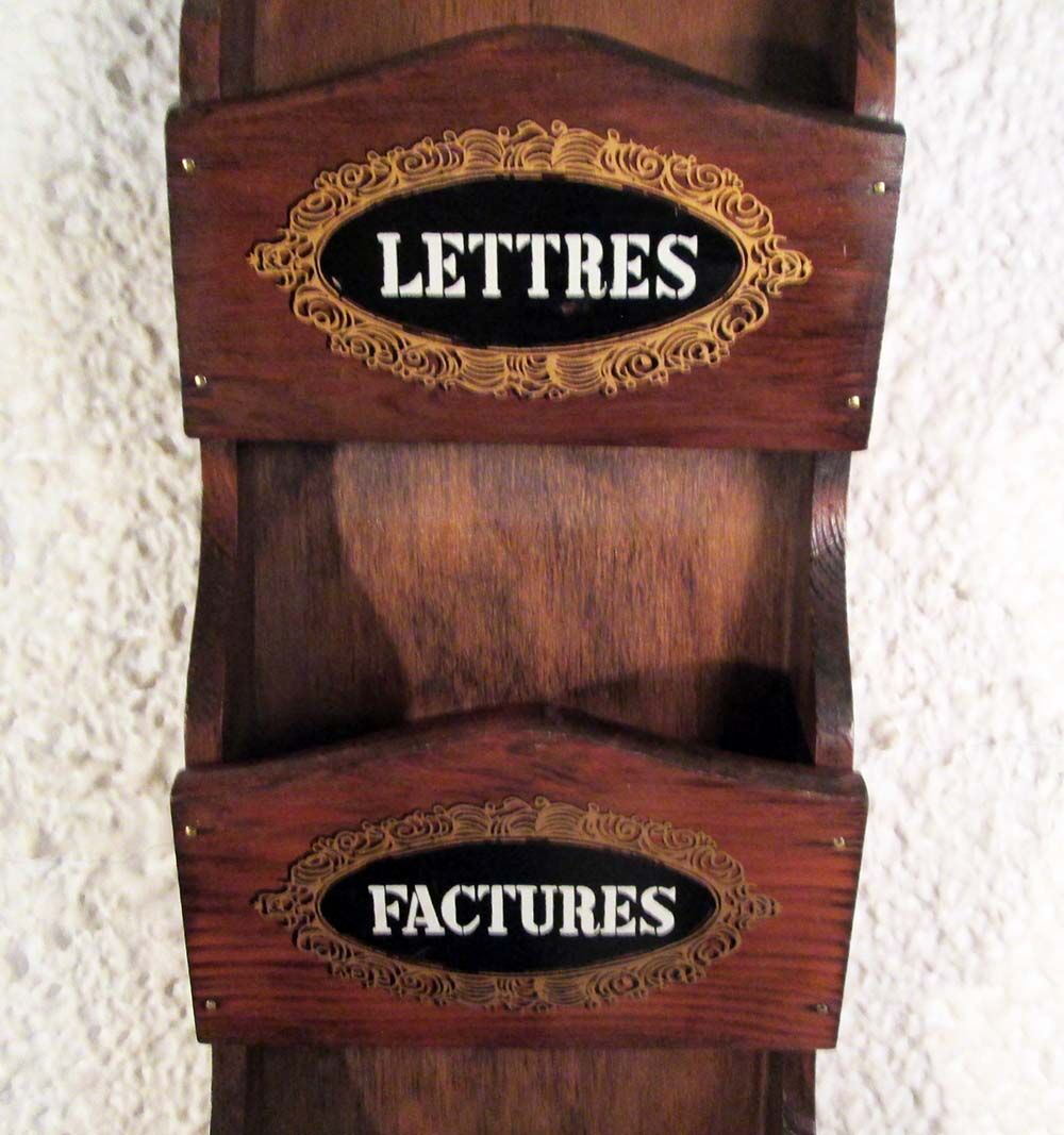 Wooden wall mail door