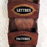 Wooden wall mail door