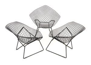 Set of 3, Diamond Chairs by Harry Bertoia for Knoll International
