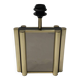 Lampe de table miroir en laiton années 1970 Vintage Hollywood Regency