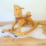 Vintage wooden rocking horse