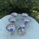 6 coupes en inox vintage, forme de fleurs