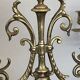 Pair of twisted brass column candle holders