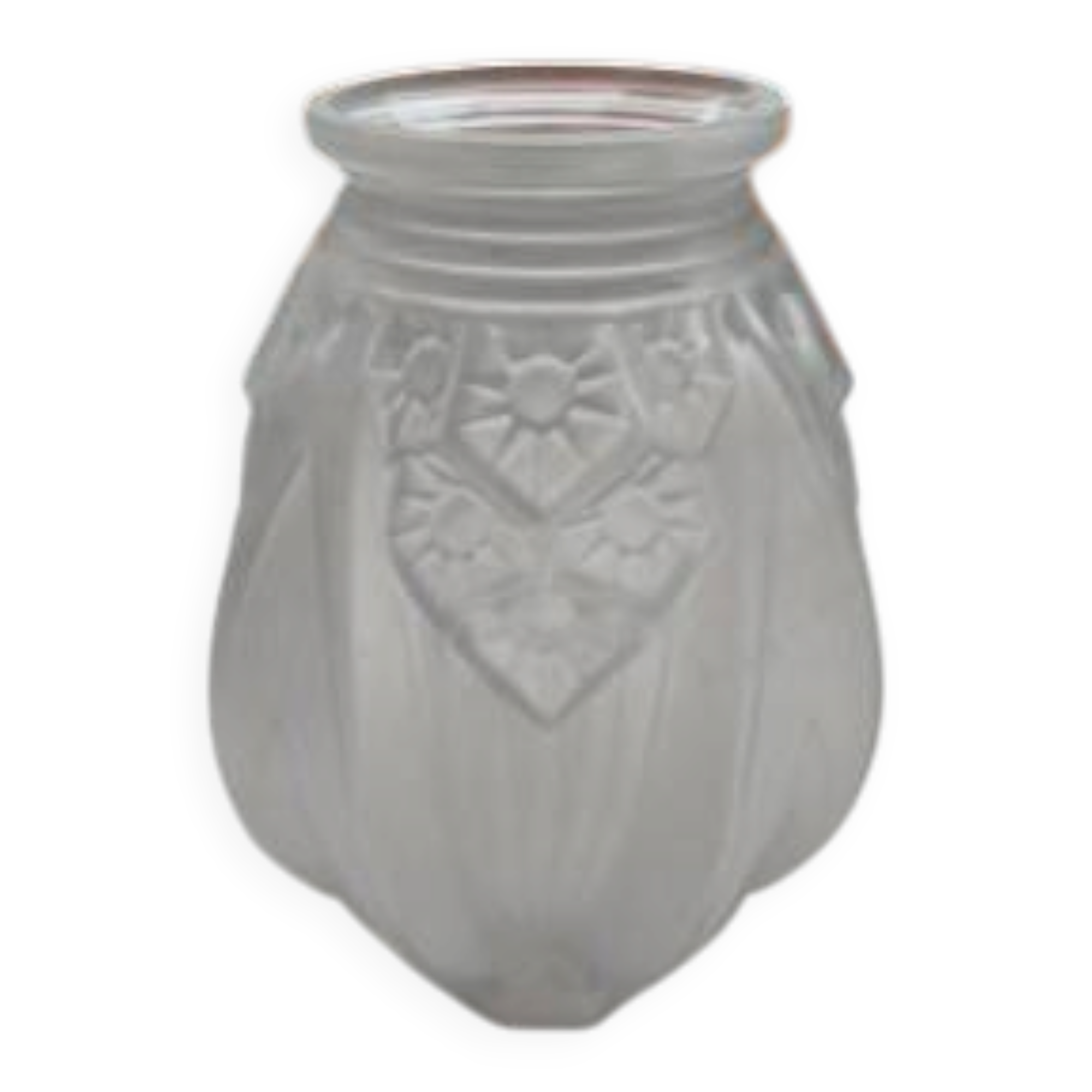 Art Deco vase made of opalescent moulded glass