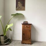 Rustic oak bedside table 1900