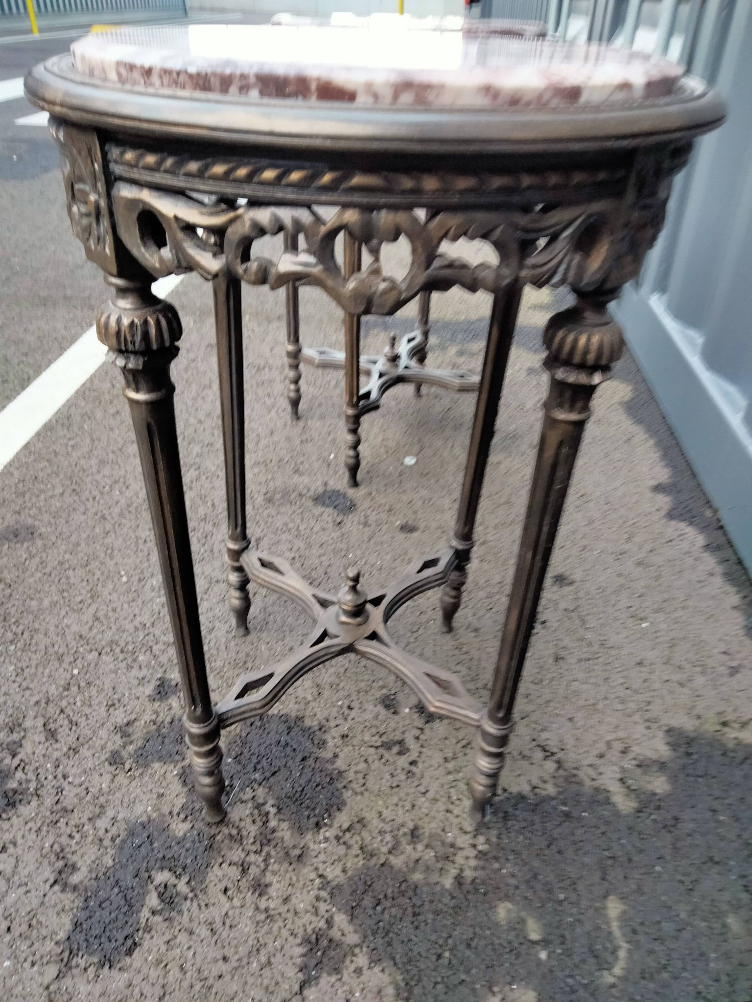 Pair of pedestal tables