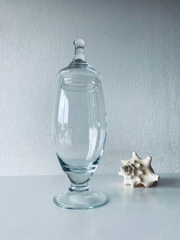 Grand flacon forme apothicaire en verre