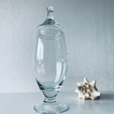 Large apothecary-shaped glass bottle