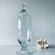Large apothecary-shaped glass bottle