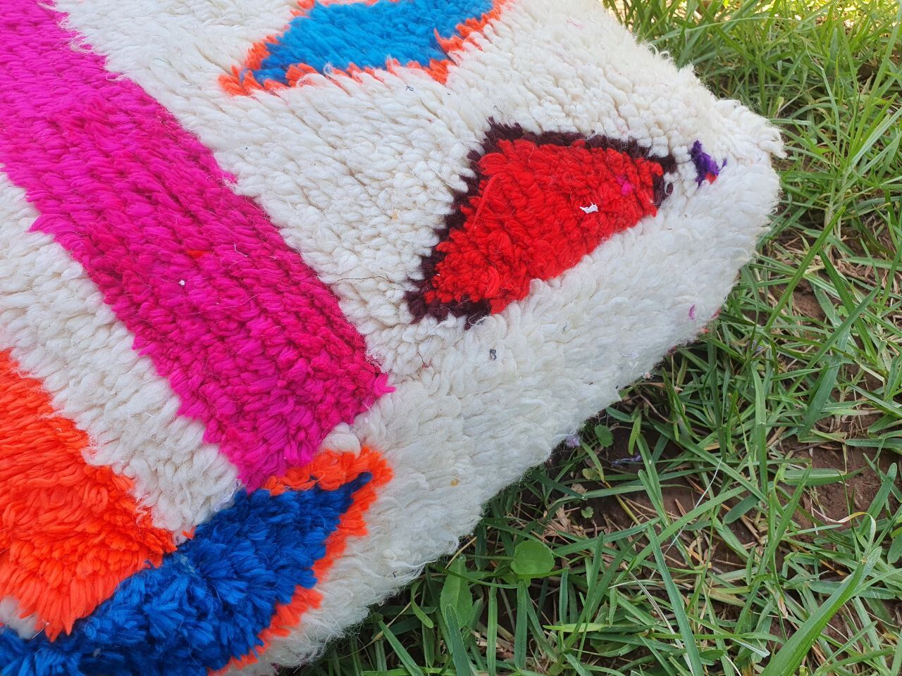 Moroccan carpet pouf