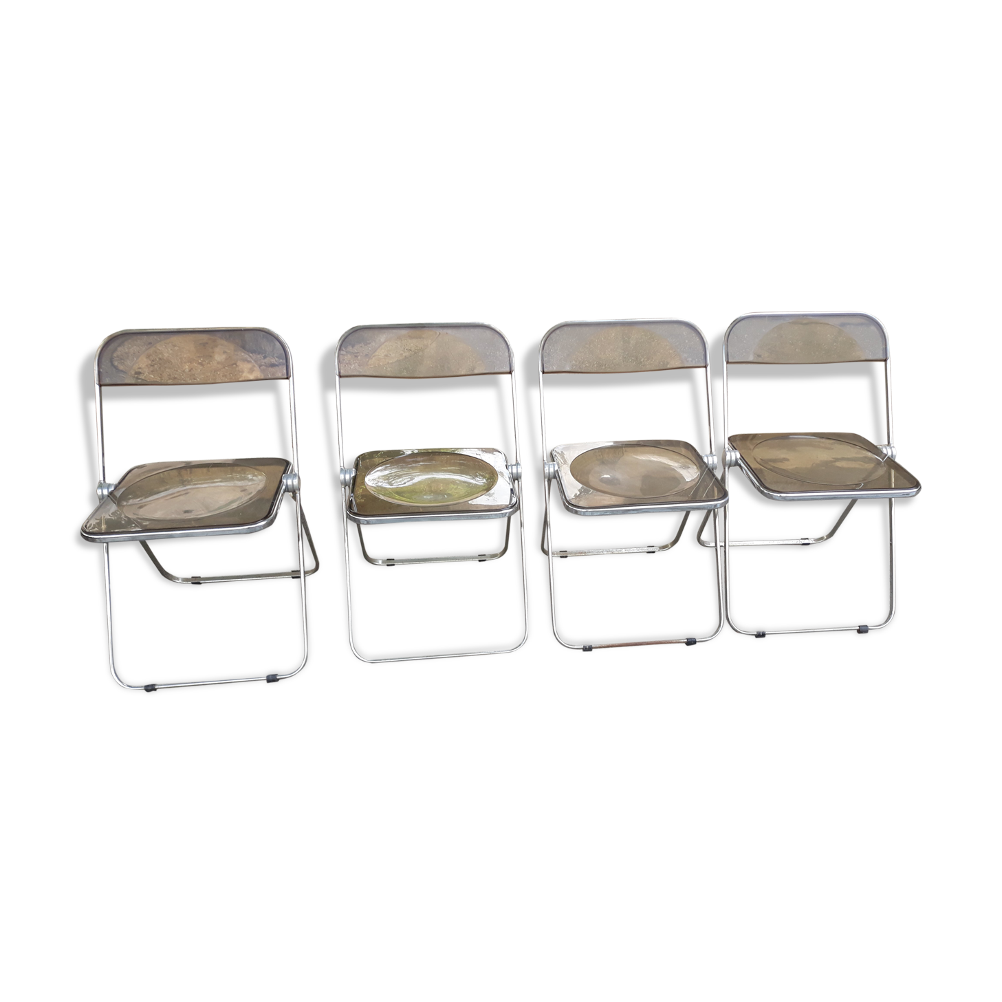 Set of 4 Plia chairs by Giancarlo Piretti for Castelli