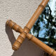 Turned wooden mirror bamboo 30s