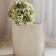 XL square ceramic vase with texture