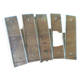 Lot de 5 plaques de propeté en verre PM