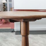 Guéridon en chêne, table d'appoint 19e