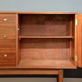Midcentury 'Wrighton' walnut and brass sideboard