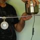 "Paulmann" 1m40 design hanging 6 lights anodized aluminium - 70s