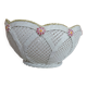 Woven ceramic fruit basket