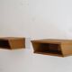 Paire de chevets muraux en bois 1960