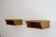 Paire de chevets muraux en bois 1960