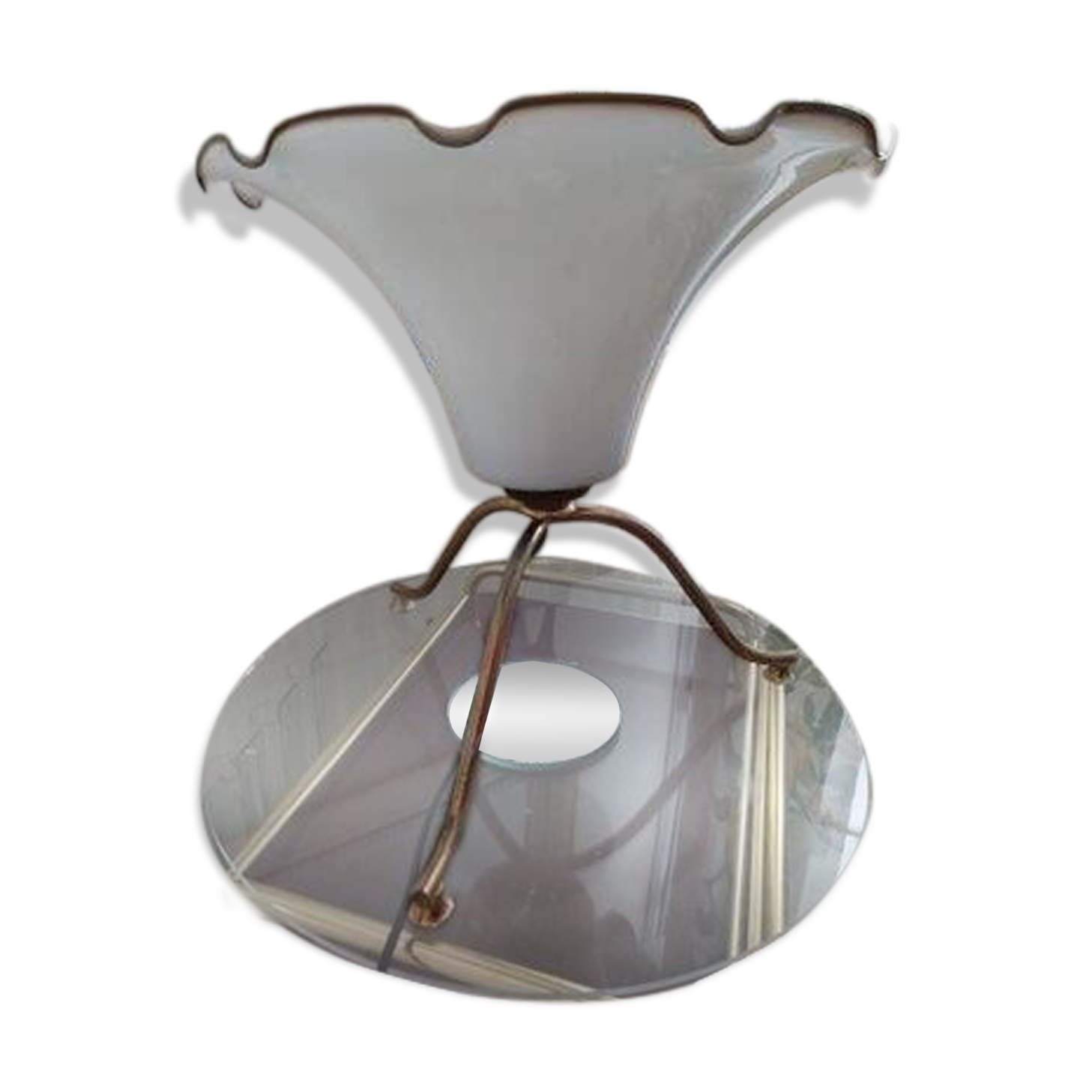 Tulip lamp in opaline - Art Deco -