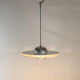 1970's ufo chrome & lacquered metal space age pendant, Italy