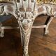 Tabouret fin XIXe décor de macarons rechampis pieds griffes