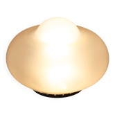 Lampe de table en verre opalin de Murano en forme de champignon, Italie, années 1970.