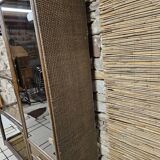 Set 1970 vintage bamboo display case plus shelf