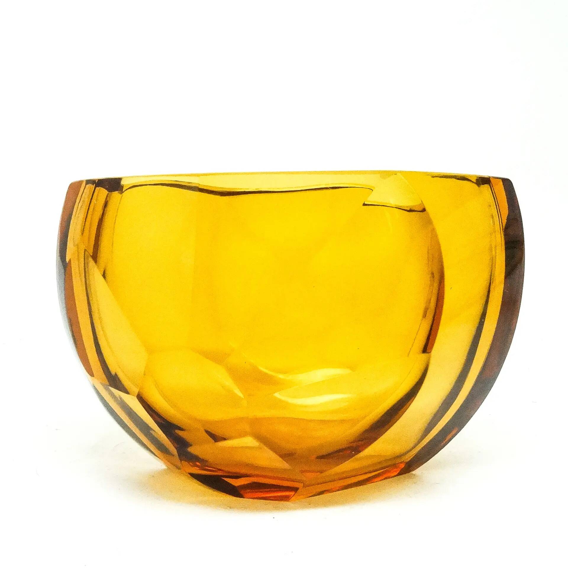 Jardinière Art Déco, cristal, Moser, Tchécoslovaquie, années 1930