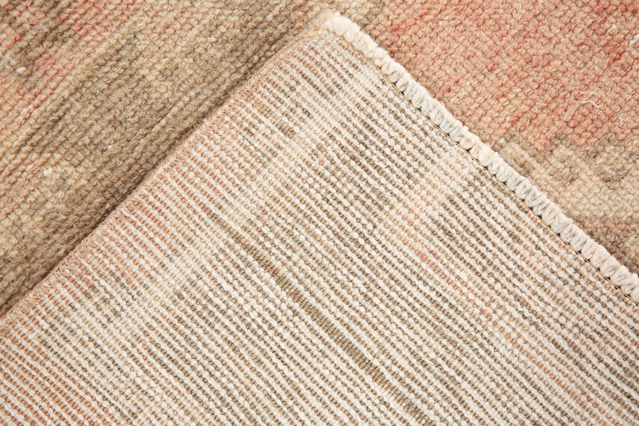 3x9 Vintage Pale Red & Brown Aesthetic Turkish Runner Rug, 91x291Cm