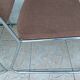 Set of 6 vintage low chrome metal chairs