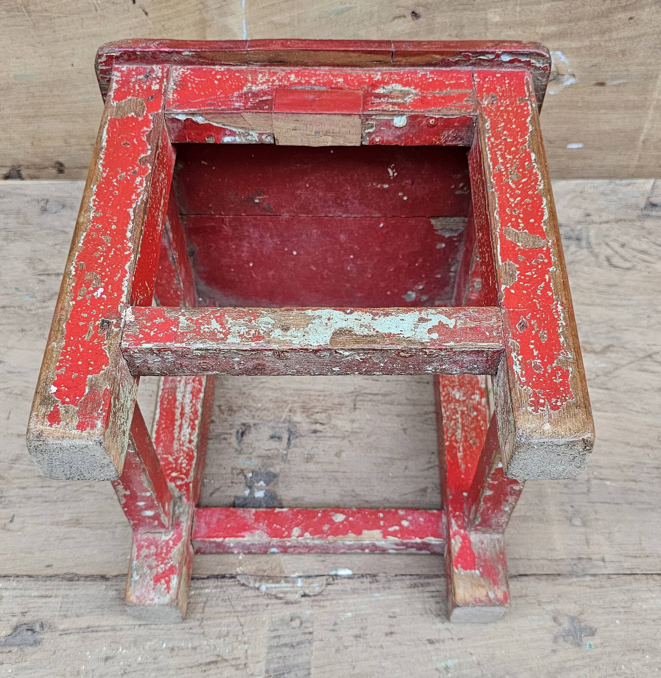 Old Burmese teak tea table