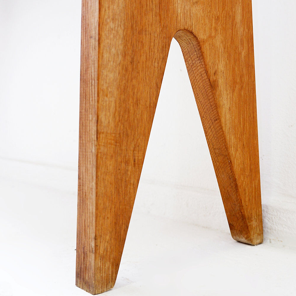 Oak console by Guillerme et Chambron, 1950s/60s.