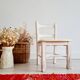 Antique wooden children's bistro chair - patinated white