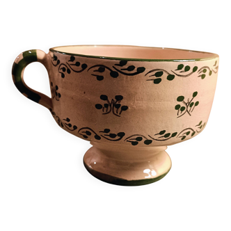 Large mug with hand-painted decoration