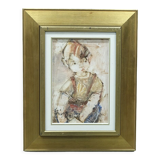 Erik Brandt, Swedish Modern Portrait, Oil on Panel, 1960s
