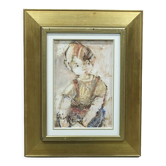 Portrait moderne suédois, huile sur panneau, années 1960, Erik Brandt