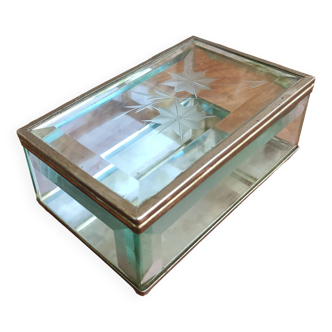 Beveled glass jewelry box