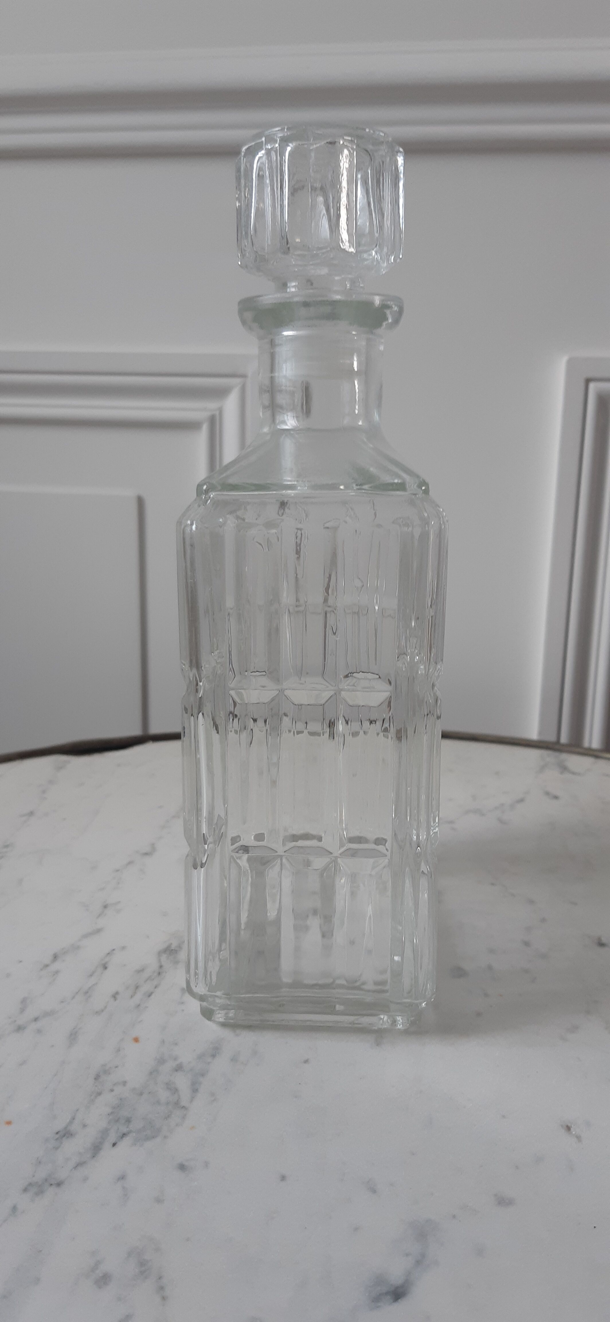 Carafe en verre vintage années 70
