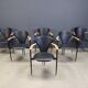 Vintage leather armchairs by Arrben Italy, 1980s - set of 6