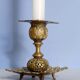 Antique carved bronze candlestick