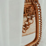 Rattan mirror vintage