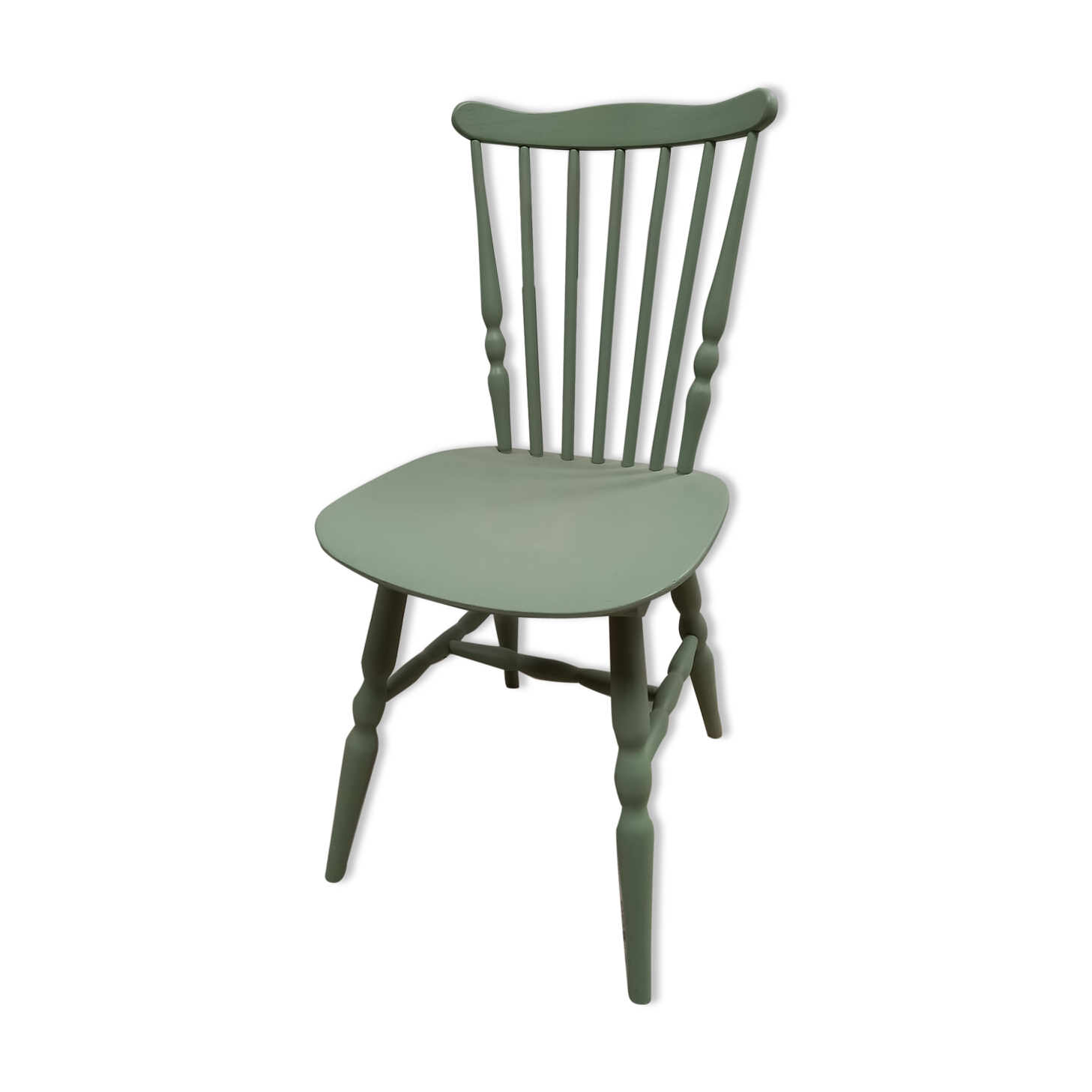 Olive green patinated bar chair