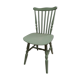 Chaise à barreaux patinée vert olive