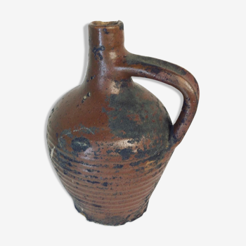 Small terracotta pitcher with handle