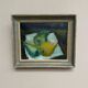 Swedish Original Oil on Panel – "Pears" by Elfrén – Signed – Vintage and Framed