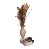 Marbled stone corner table.