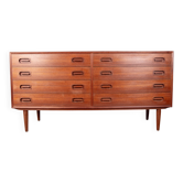 Commode double danoise en teck, 8 tiroirs, par Dyrlund 1960